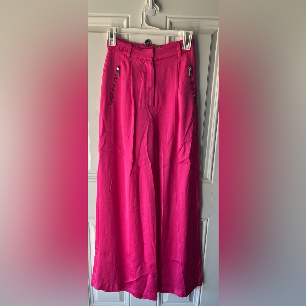 Boss x Alica Schmidt wide leg pants in pink size 0 women’s - Picture 3 of 10